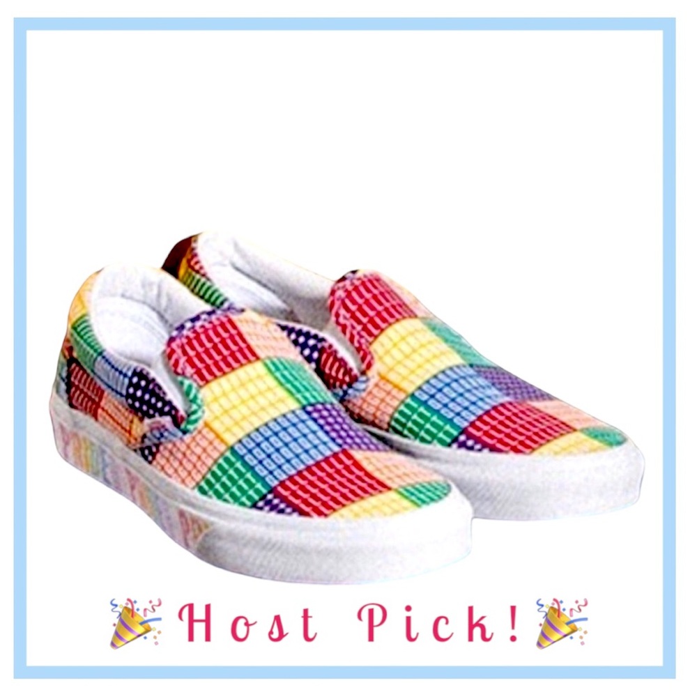 Van's Rainbow Pride Slip on Shoes New with Tags Gorgeous! LQBTQ+ MultiHP - Picture 7 of 15